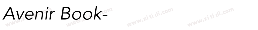 Avenir Book字体转换